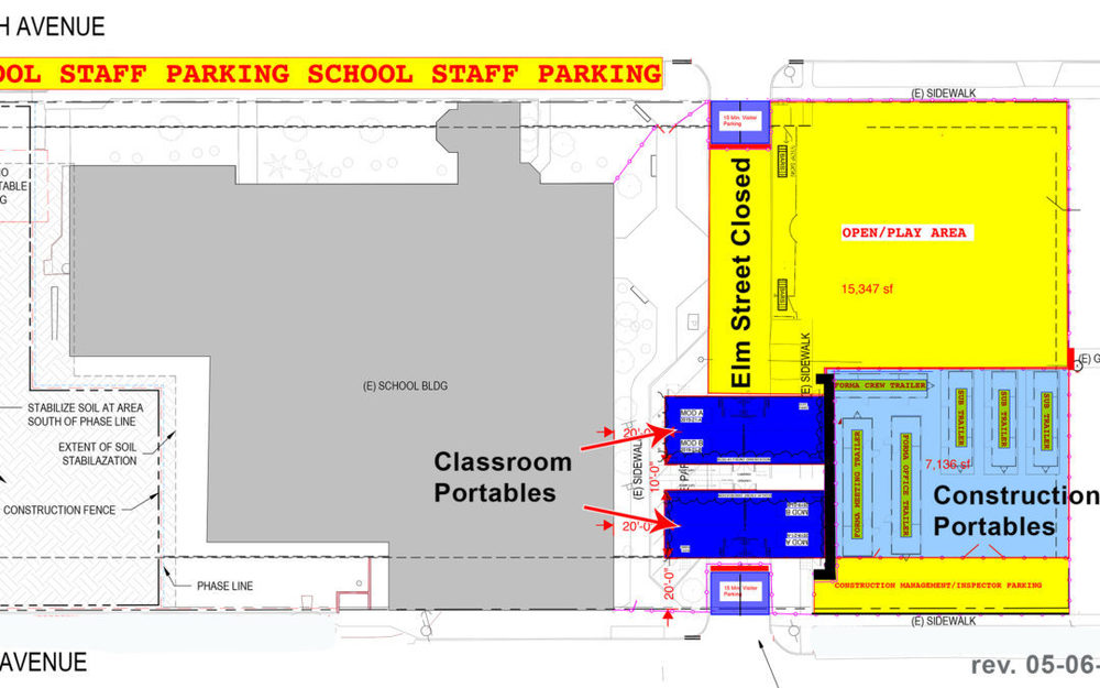 Preparing for construction with portable classrooms - May 6, 2019