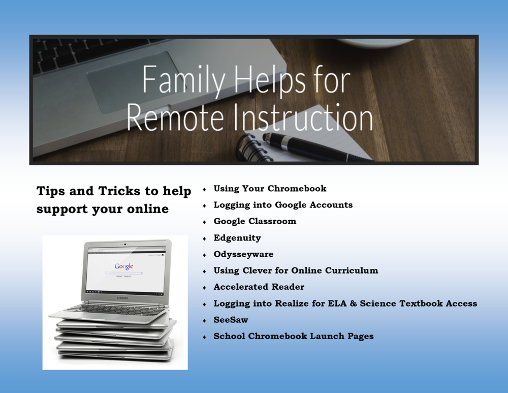 Family Helps for Remote Learning
