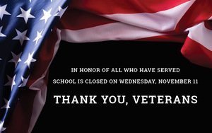 No School: Wednesday, November 11